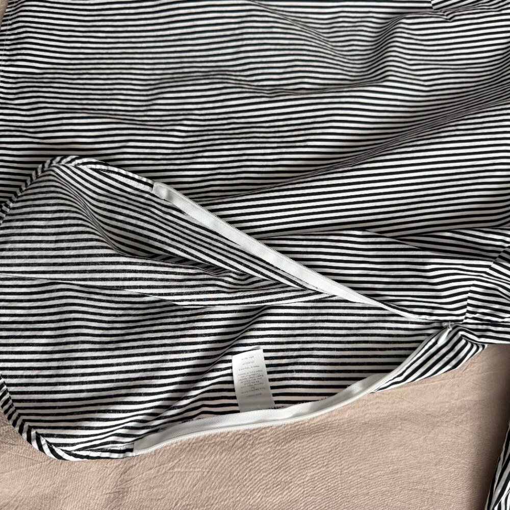 Talbots Black & White Boatneck Long Sleeve Blouse Side Zipper Size‎ M - Picture 7 of 9